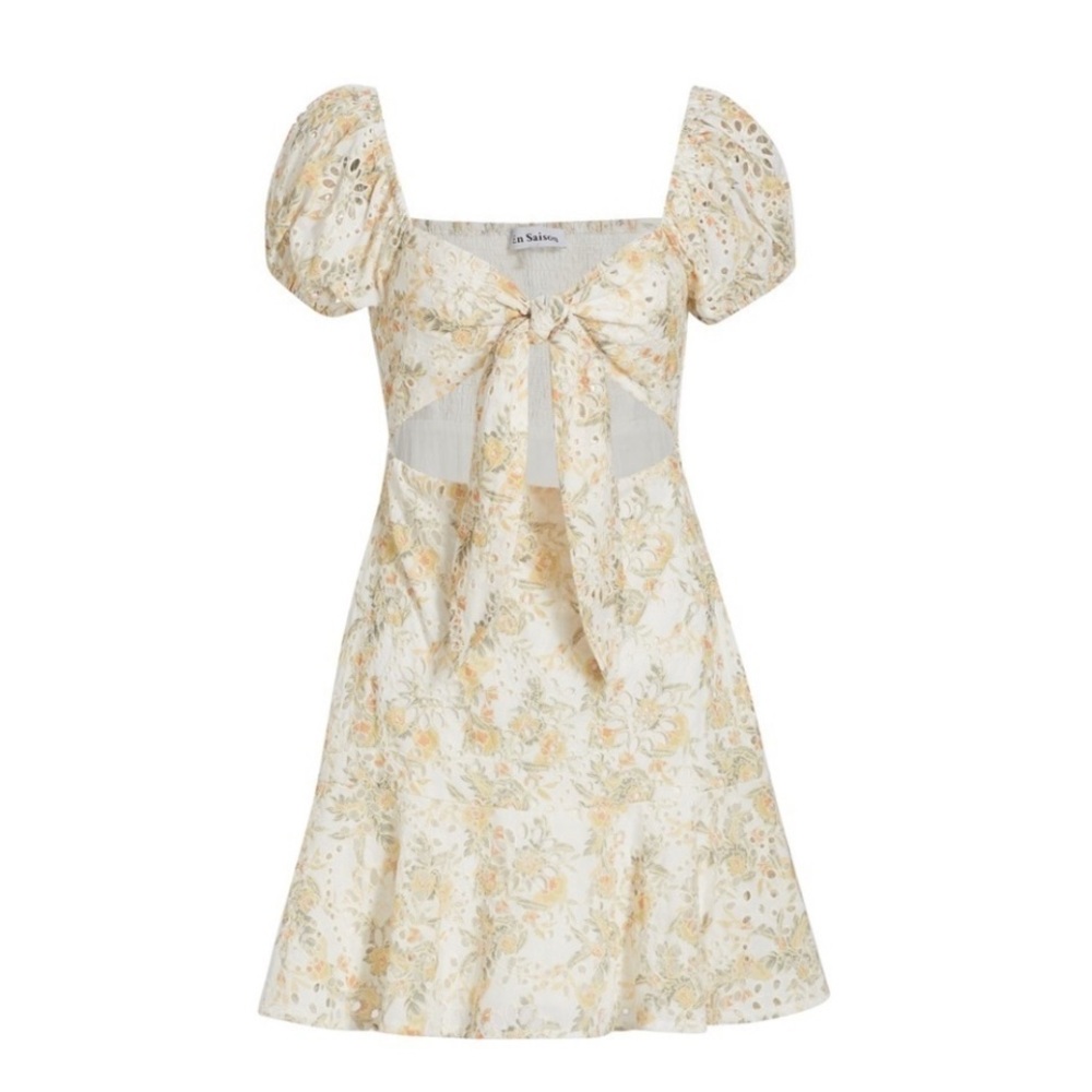En Saison Cream Floral Casual Dress